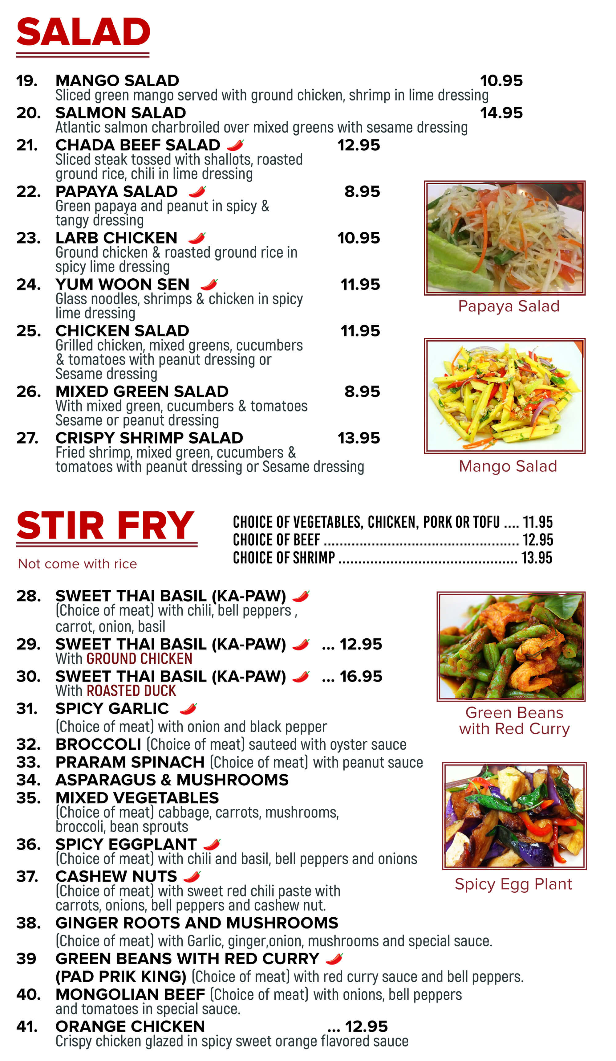 Chada Thai Cuisine Menu - Page 2
