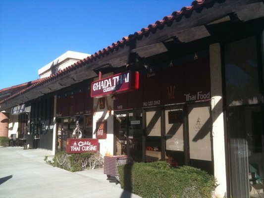 Chada Thai Cuisine storefront under the Palm Springs sun